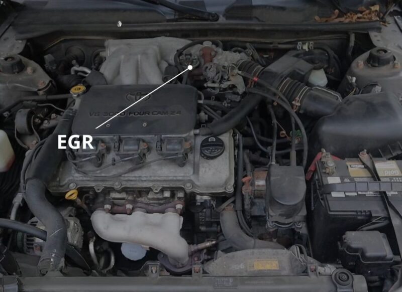 prikaz gde se nalazi EGR filter